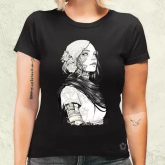 Dark cyberpunk portré v7 női póló