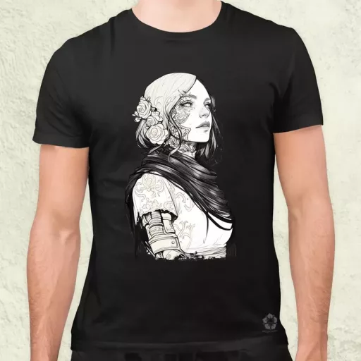 Dark cyberpunk portré v7 férfi póló