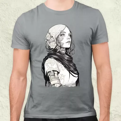 Dark cyberpunk portré v7 férfi póló