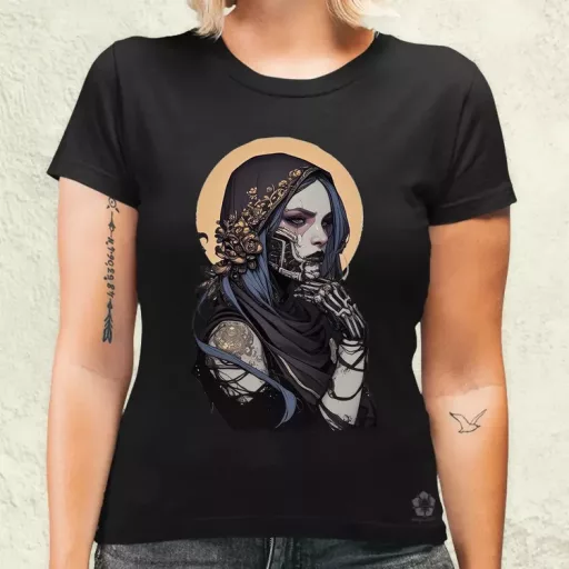 Dark cyberpunk portré v9 női póló