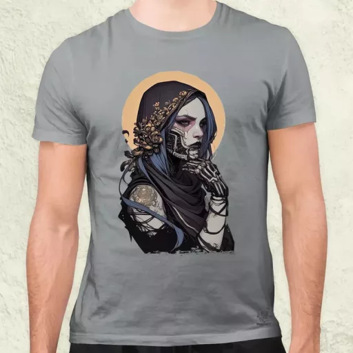 Dark cyberpunk portré v9 férfi póló