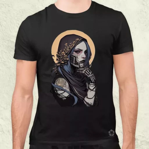 Dark cyberpunk portré v9 férfi póló