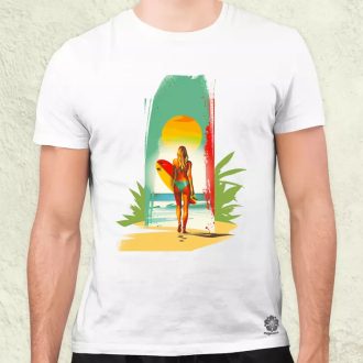 Szörfös lány v8 férfi póló