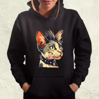 Punk cica v1 női pulóver