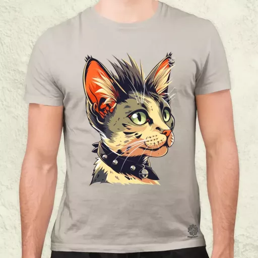 Punk cica v1 férfi póló