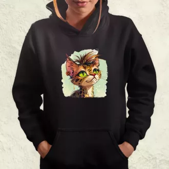 Punk cica v2 női pulóver