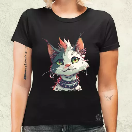 Punk cica v4 női póló