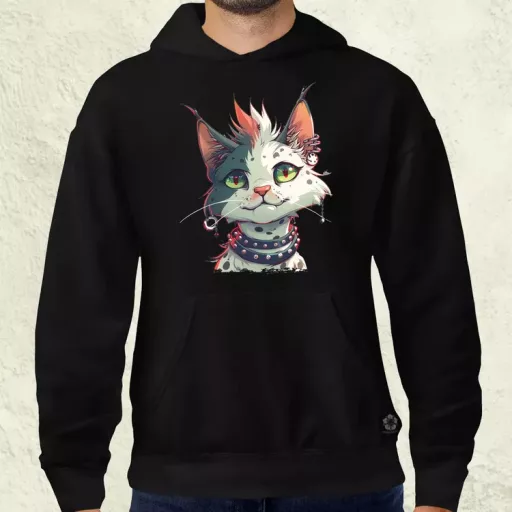 Punk cica v4 férfi pulóver