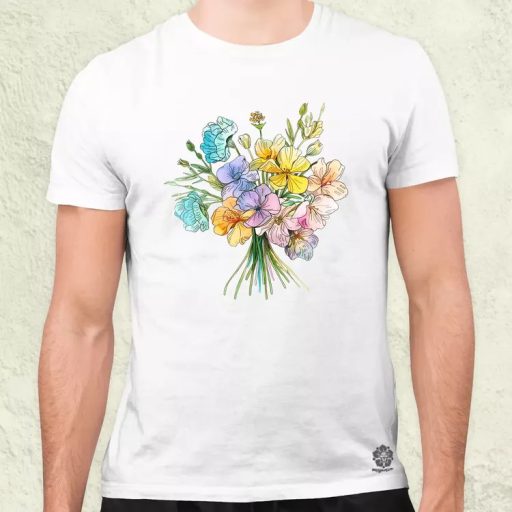 Rajz csokor v1 férfi póló