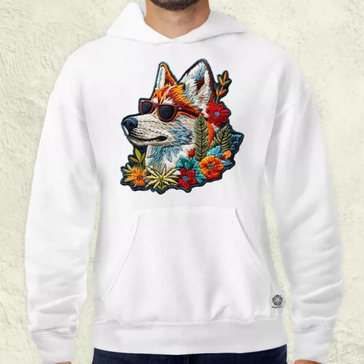 Hímzett kutya v1 férfi pulóver