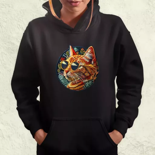Hímzett macska v2 női pulóver
