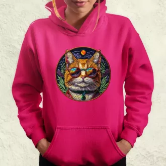 Hímzett macska v4 női pulóver