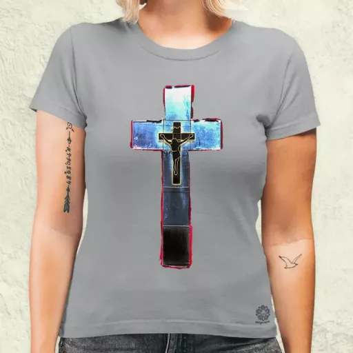 Modern kereszt fantázia v12 női póló