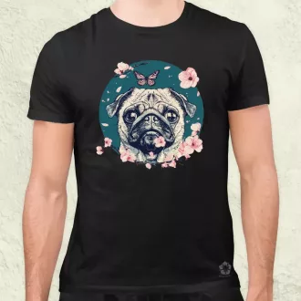 Mopsz és pillangó v2 férfi póló