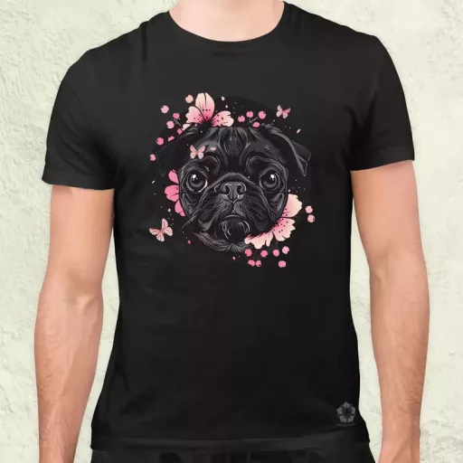 Mopsz és pillangó v3 férfi póló