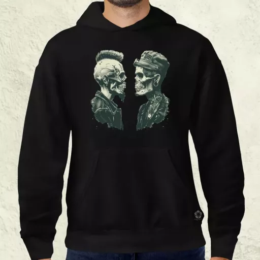 Punk koponyák v1 férfi pulóver