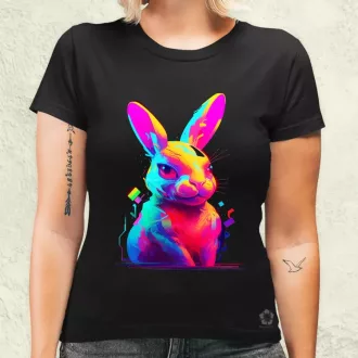 Neon nyuszi v2 női póló