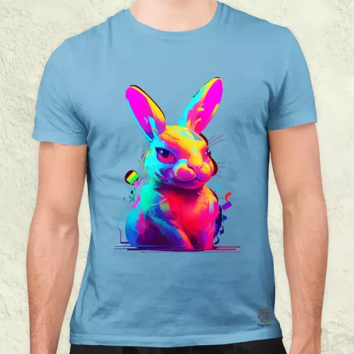 Neon nyuszi v2 férfi póló