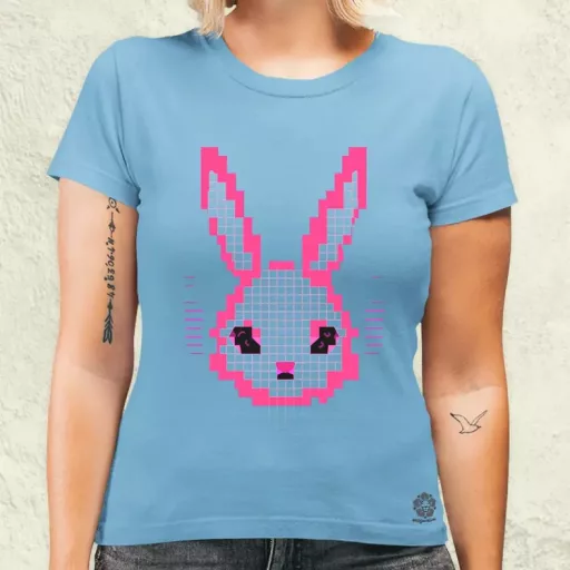 Pixelart nyuszi v3 női póló