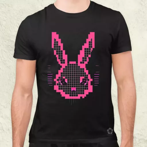 Pixelart nyuszi v3 férfi póló