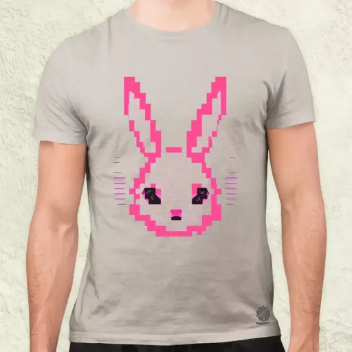 Pixelart nyuszi v3 férfi póló