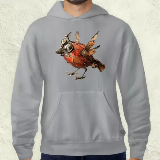 Steampunk madár v1 férfi pulóver