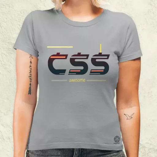CSS is awesome v2 női póló