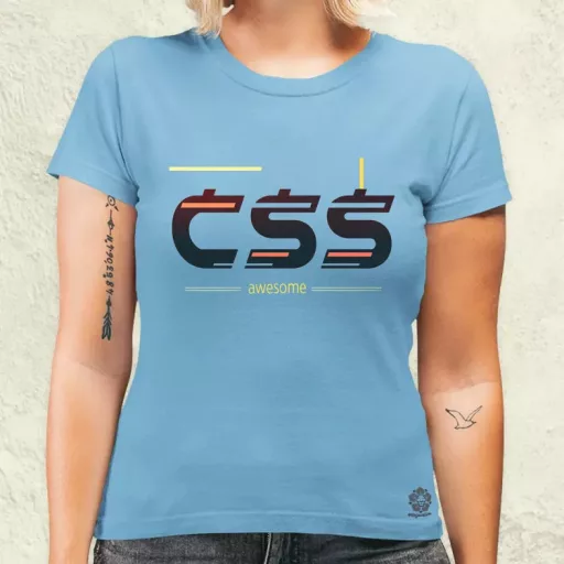 CSS is awesome v2 női póló