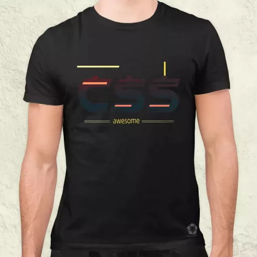 CSS is awesome v2 férfi póló