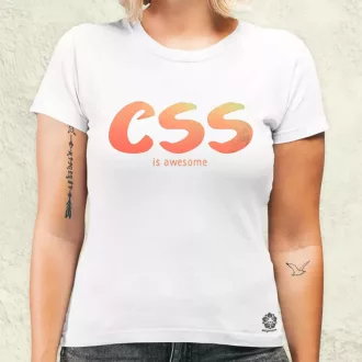 CSS is awesome v6 női póló
