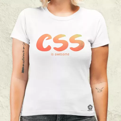 CSS is awesome v6 női póló