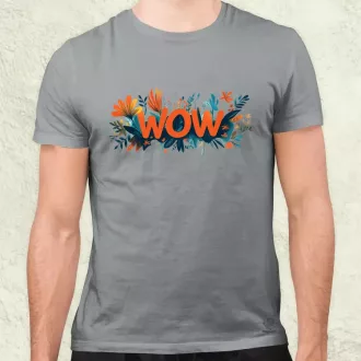 WOW felirat v2 férfi póló
