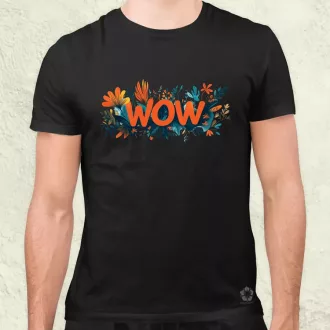 WOW felirat v2 férfi póló