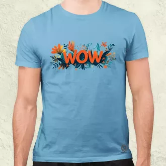 WOW felirat v2 férfi póló