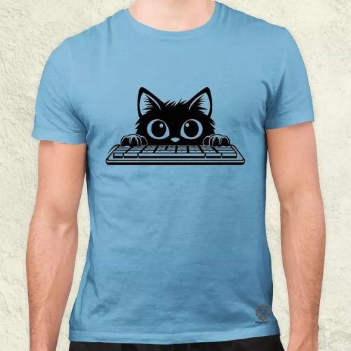 Kocka cica férfi póló