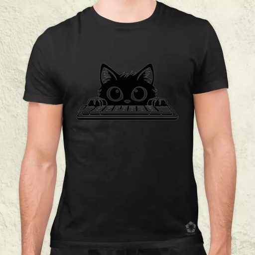 Kocka cica férfi póló