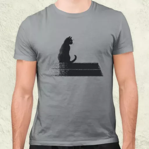 Pixel macska v1 férfi póló