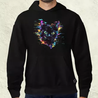 Pixel macska v2 férfi pulóver