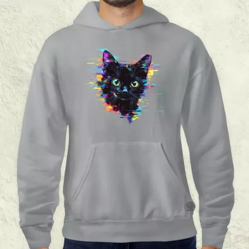 Pixel macska v2 férfi pulóver