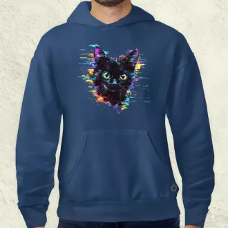 Pixel macska v2 férfi pulóver