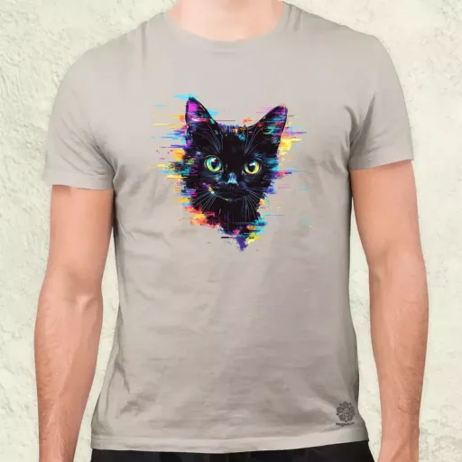 Pixel macska v2 férfi póló