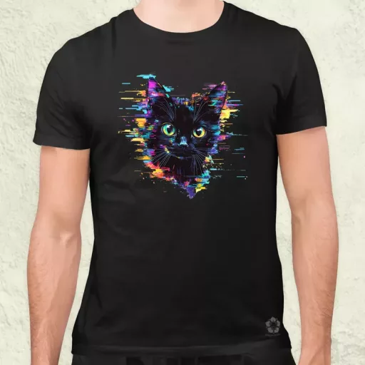 Pixel macska v2 férfi póló