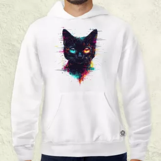 Pixel macska v4 férfi pulóver