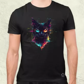 Pixel macska v4 férfi póló