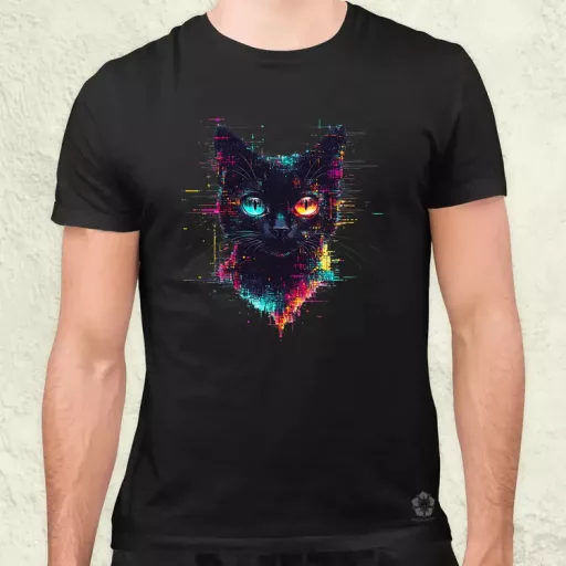 Pixel macska v4 férfi póló