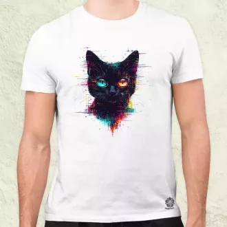 Pixel macska v4 férfi póló