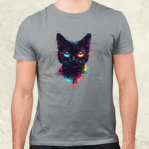 Pixel macska v4 férfi póló