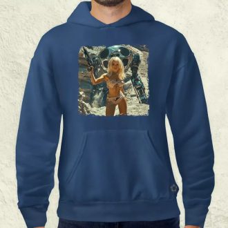 Nő és robot v1 férfi pulóver