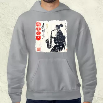 Szamuráj szaxofonnal v1 férfi pulóver