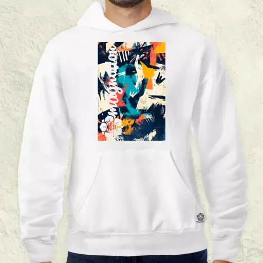 Absztrakt graffiti v3 férfi pulóver